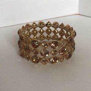Citrine Gold Cuff Bracelet